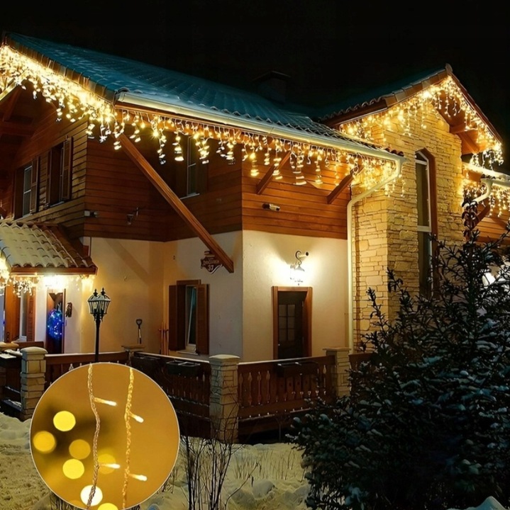 SOPLE FLASH 300 LED ZEWNĘTRZNE BIAŁE CIEPŁE lampki z zimnym Flashem