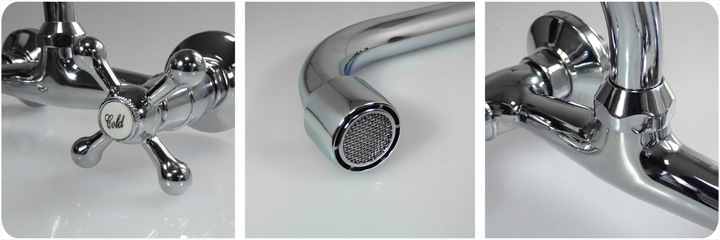 BATERIA UMYWALKOWA ZLEWOZMYWAKOWA ŚCIENNA KRAN DO UMYWALKI ZLEWU RETRO