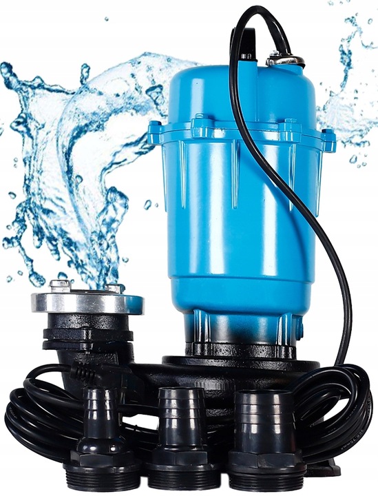 POMPA DO WODY CZYSTEJ BRUDNEJ SZAMBA Z ROZDRABNIACZEM SZLAMOWA 3200W +WĄŻ20