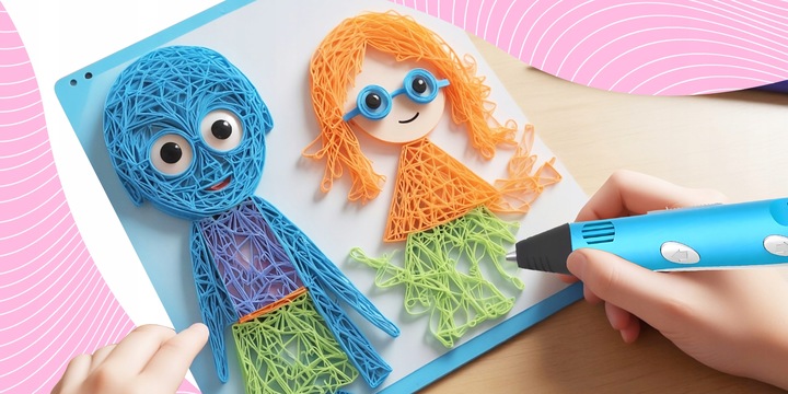 DŁUGOPIS 3D DLA DZIECI DRUKARKA 3D MAGICZNY DŁUGOPIS 3D + WKŁADY 160 METRÓW