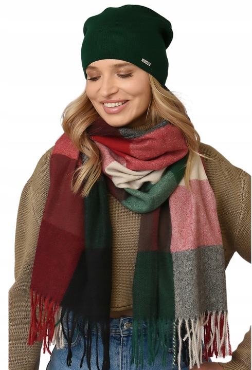 Damska CZAPKA jesienna modny styl podpinana POLSKI PRODUCENT zimowa UNI V3