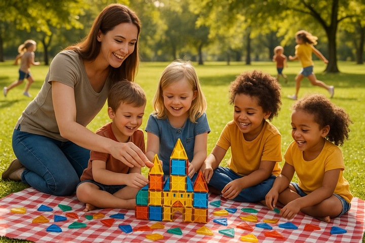 KLOCKI MAGNETYCZNE 40el KREATYWNE KONSTRUKCYJNE EDUKACYJNE 3D ZABAWA 148A