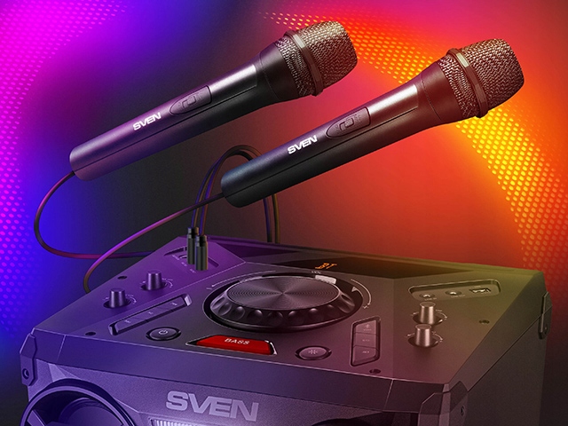 SVEN PS-1900 GŁOŚNIK PRZENOŚNY PARTYBOX 1000W BLUETOOTH KARAOKE STROBOSKOP