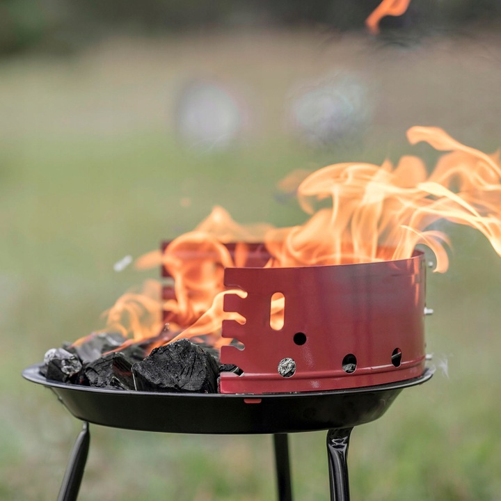GRILL OGRODOWY TURYSTYCZNY PRZENOŚNY OKRĄGŁY WĘGLOWY KLASYCZNY KEMPINGOWY