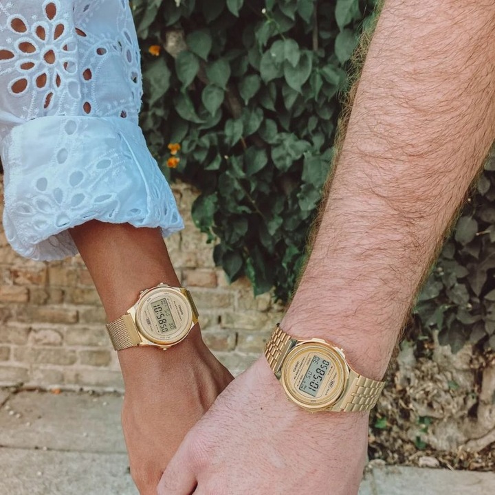 ZŁOTY ZEGAREK CYFROWY CASIO A171WEMG-9AEF MŁODZIEŻOWY VINTAGE STYL +BOX