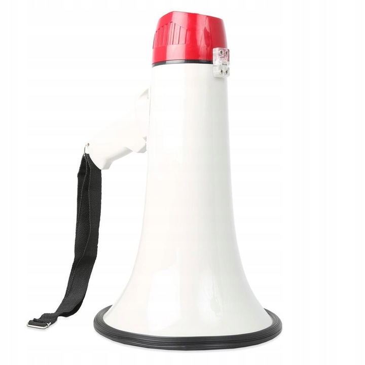 Megafon z mikrofonem i funkcją syreny szczekaczka