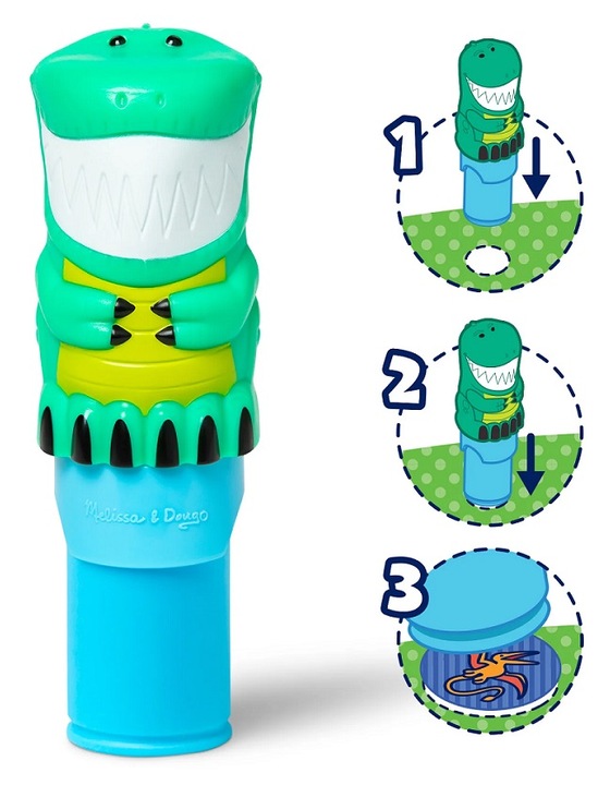 Naklejki dla dzieci Książeczka ze stempelkiem Dinozaury Sticker WOW Melissa