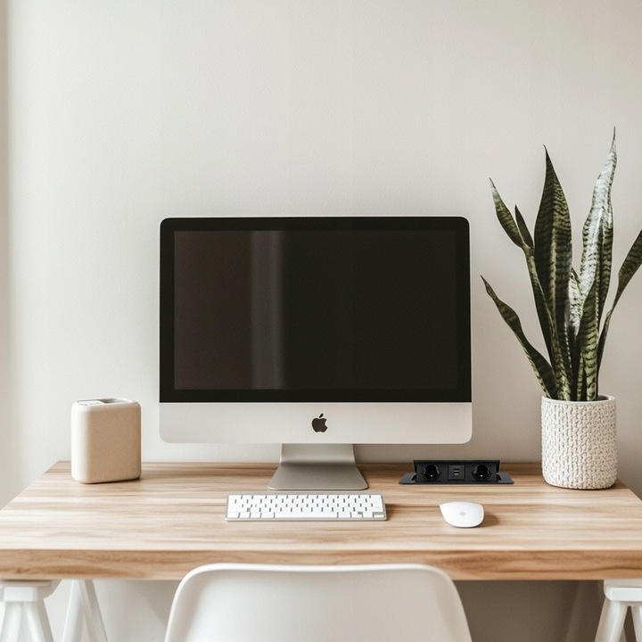 Gniazdo Nablatowe Chowane w Blat Kuchenny Potrójne Wpuszczane 2X 230V Biuro