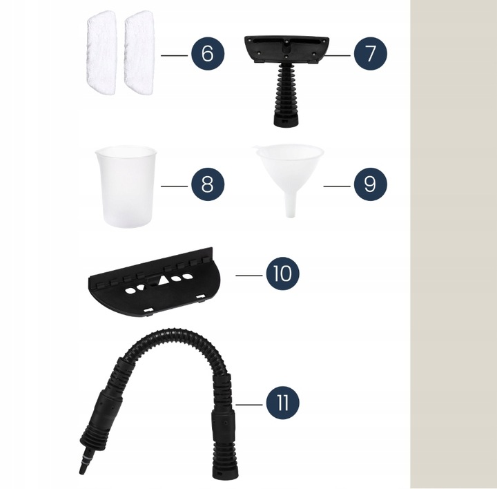 MYJKA PAROWA PAROWNICA NA PLUSKWY CZYŚCIK CIŚNIENIOWY 1000W 3BAR 8 KOŃCÓWEK