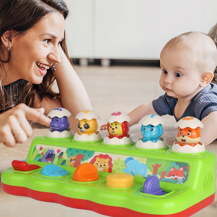 WYSKAKUJĄCE ZWIERZĄTKA INTERAKTYWNA ZABAWKA GRA ZRĘCZNOŚCIOWA POP-UP