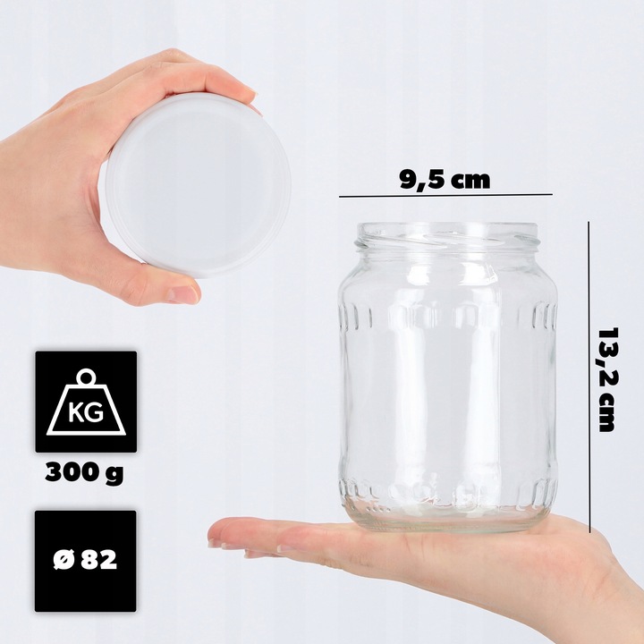 SŁOIK 720 ml SŁOIKI NA PRZETWORY MIÓD OGÓRKI WIECZKA ZAKRĘTKI 24 SZT FI 82