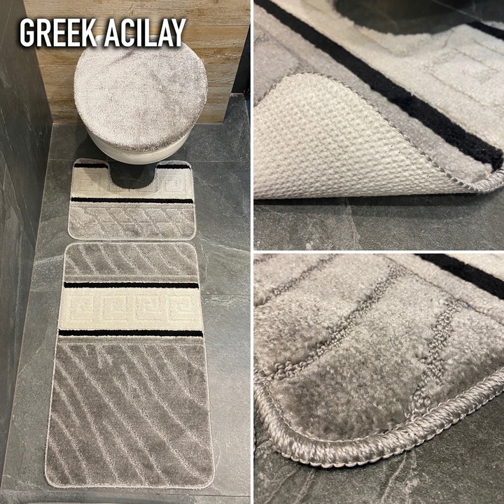 KOMPLET 3-CZĘŚCIOWY DYWANIKÓW ŁAZIENKOWYCH