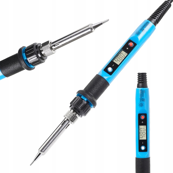 PRECYZYJNA LUTOWNICA TECHREBAL TBC80W Z LCD 80W + ZESTAW AKCESORIÓW 14W1