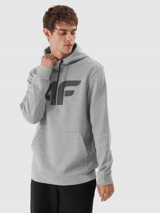 4F BLUZA MĘSKA DRESOWA SPORTOWA Z KAPTUREM BASIC