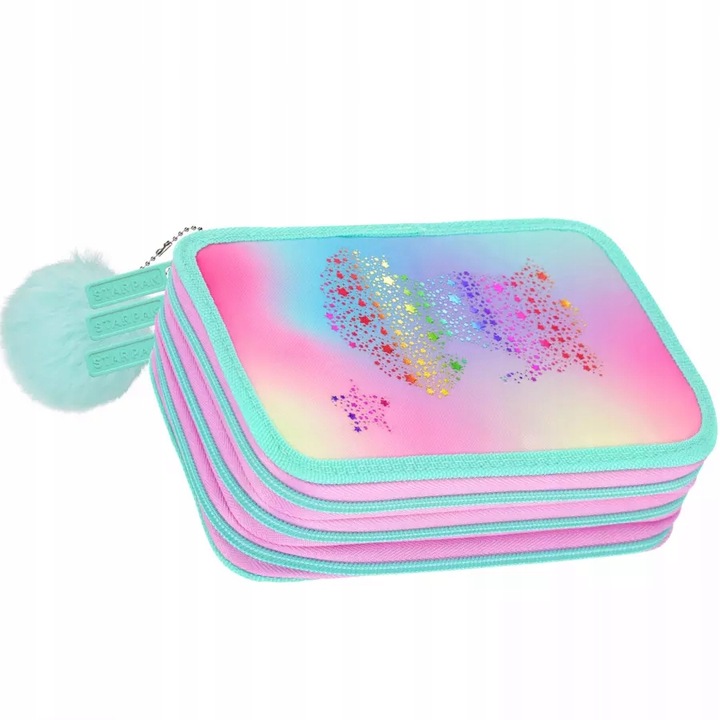 PIÓRNIK TRZYKOMOROWY Z WYPOSAŻENIEM DLA DZIEWCZYNKI OMBRE KOT PIES KOTKIEM