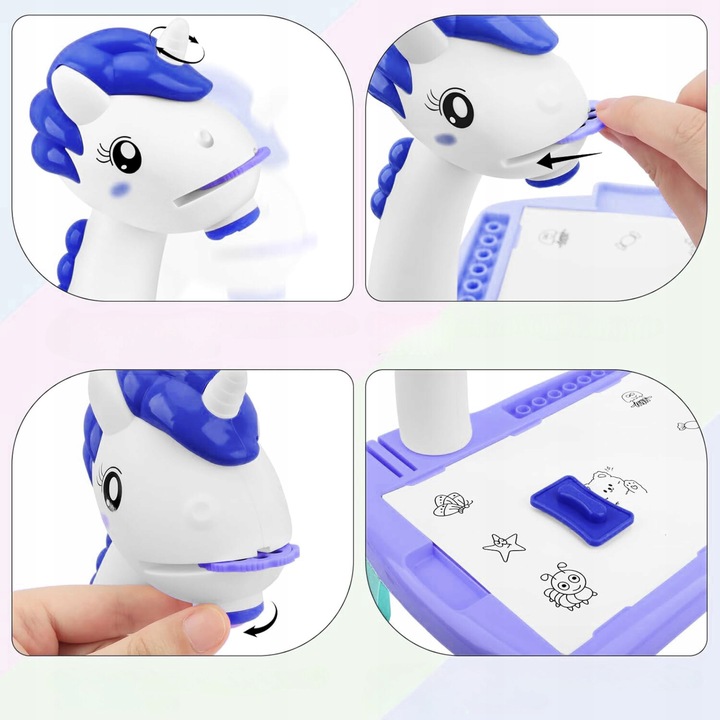 Projektor do Rysowania dla Dzieci Rzutnik do Nauki Tablica ze Stołem Mazaki