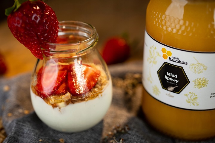 MIÓD LIPOWY - 1,2KG - PASIEKA KASZUBSKA