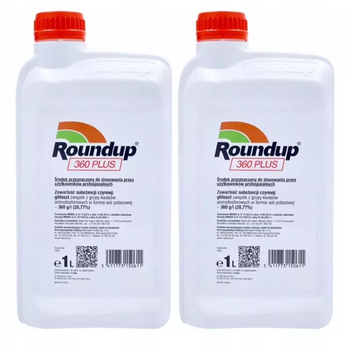 2x Roundup 360 SL Plus 1l BAYER randap glifosat herbicyd totalny, perz
