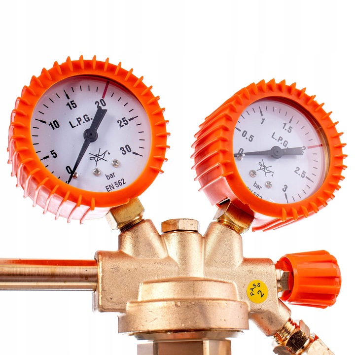 Reduktor Butlowy Propan Butan do Gazu LPG 2x Manometr Długa Rurka Dolotowa