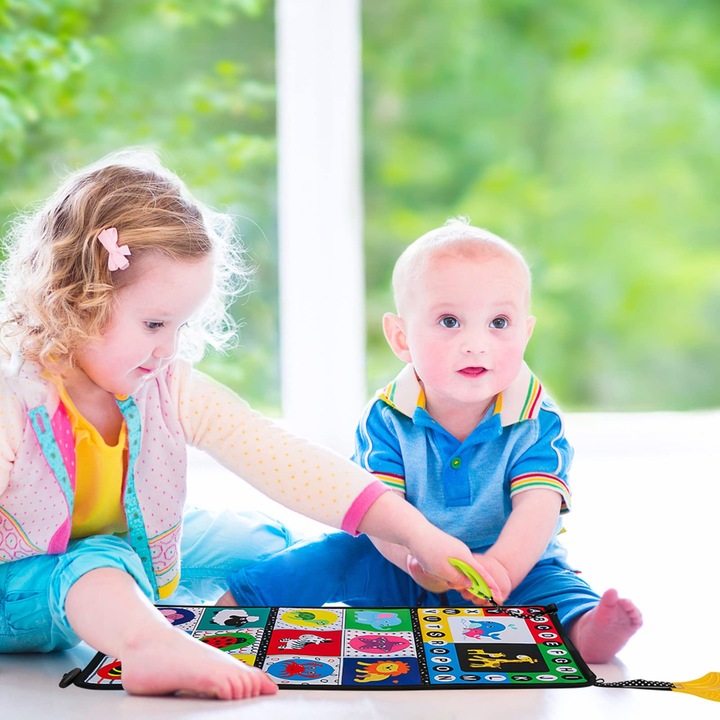 ZABAWKA SENSORYCZNA SKŁADANA Z LUSTERKIEM DLA DZIECI NIEMOWLĄT EDUKACYJNA