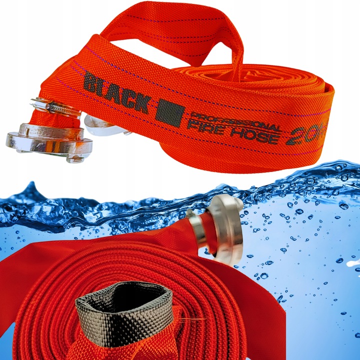 WĄŻ STRAŻACKI WZMACNIANY CZERWONY WODY 2" 30M