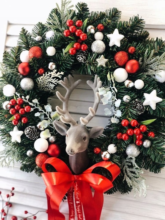 WIANEK ŚWIĄTECZNY BOŻE NARODZENIE WIENIEC NA DRZWI