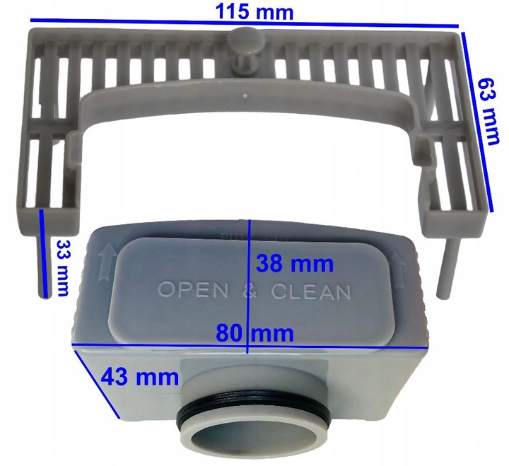 SYFON SITKO DO ODPŁYWU LINIOWEGO STANDARDOWY SZARY