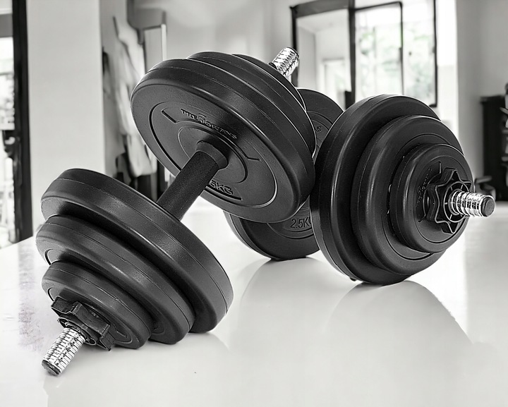 HANTLE REGULOWANE ZESTAW HANTLI HANTELKI SZTANGIELKI DO ĆWICZEŃ 2x10kg 20KG