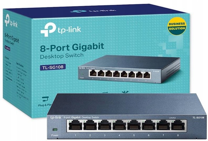 SWITCH TP-LINK TL-SG108 GIGABIT 8 PORTÓW