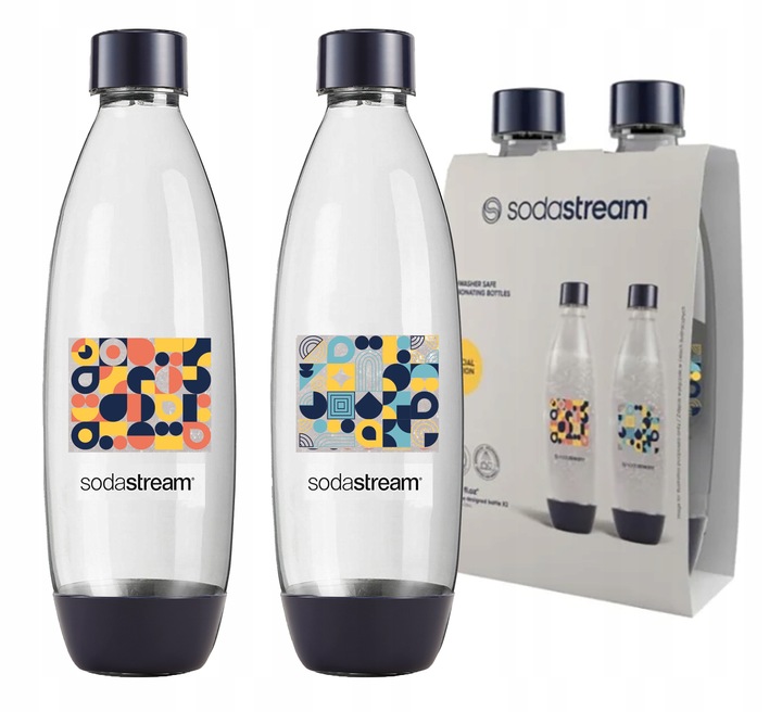 SODASTREAM BUTELKI Litrowe MOZAIKA Fuse do zmywarki do SYFONU ART DUO TERRA