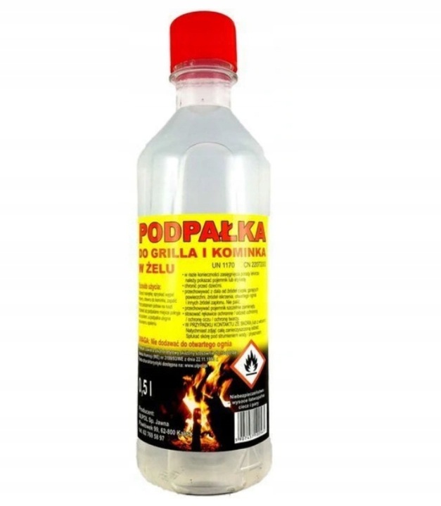Podpałka do grilla i kominka w żelu 0,5l