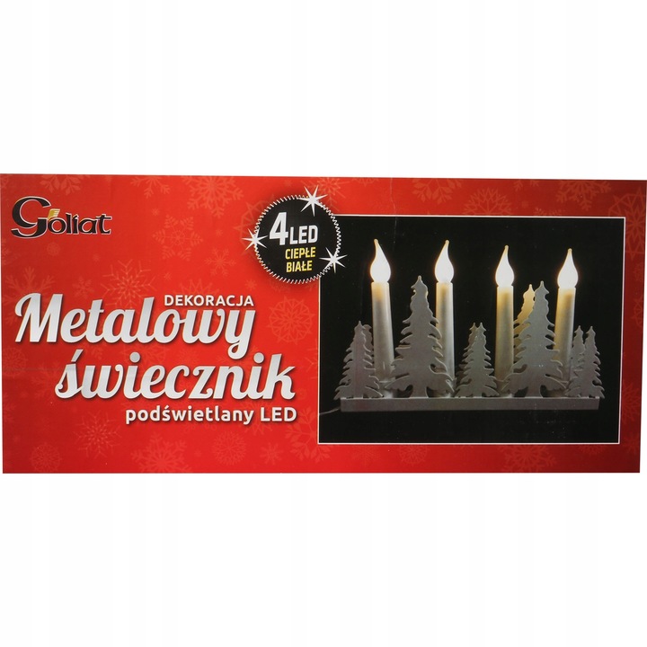 Świecznik adwentowy 3d biały dekoracje świąteczne