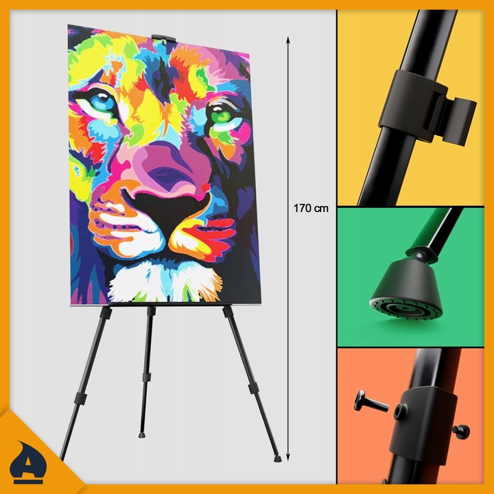 Zestaw Do Malowania Malarski Artystyczny Sztaluga Farby Płótna Dla Dzieci