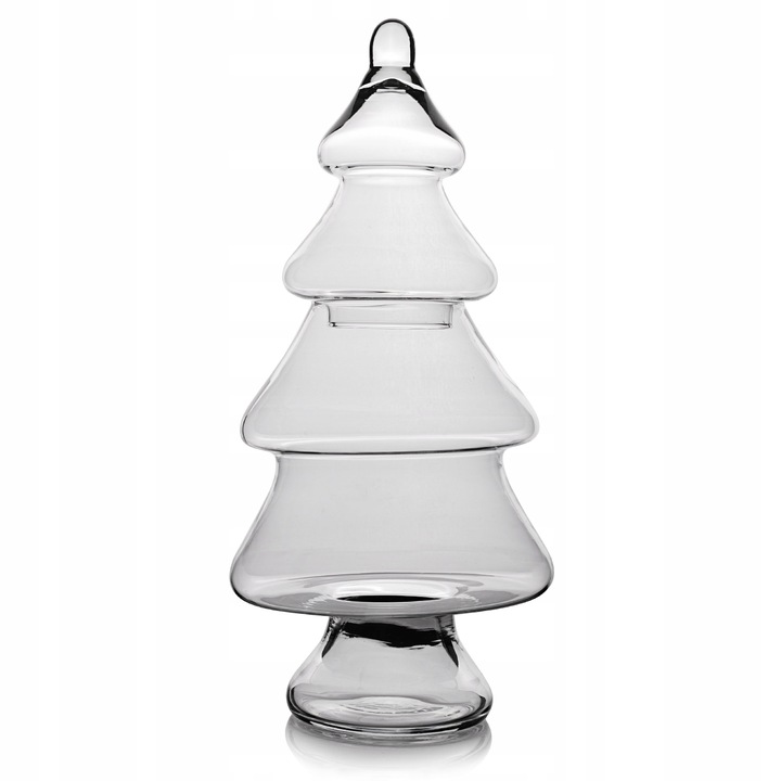 PROMOCJA !! ZESTAW 2szt CHOINEK SZKLANYCH H27 i H40 cm pojemnik na święta