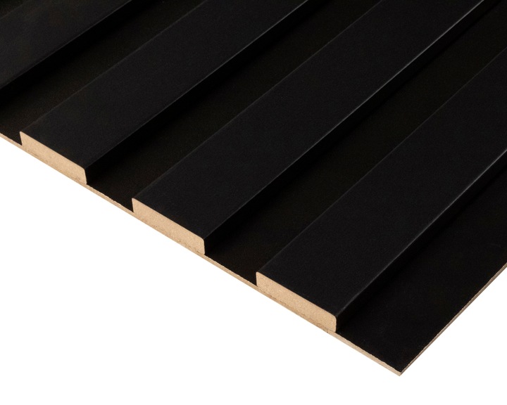 Lamele na czarnej płycie HDF - zestaw 59,5 cm x 275 cm - Czarny 914 i inne