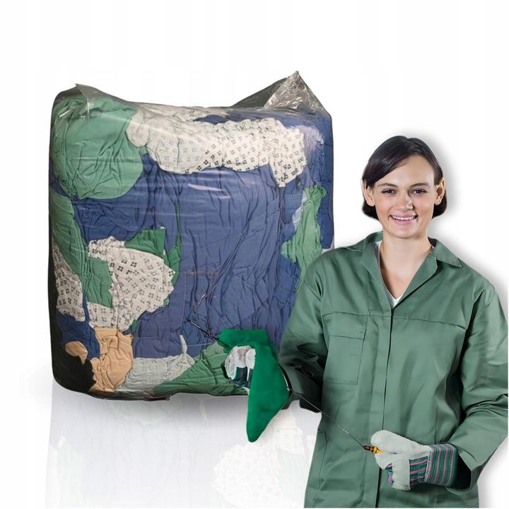 Czyściwo Bawełniane Przemysłowe Kolor Cięte Kitle Fartuchy Bezpyłowe 10 KG