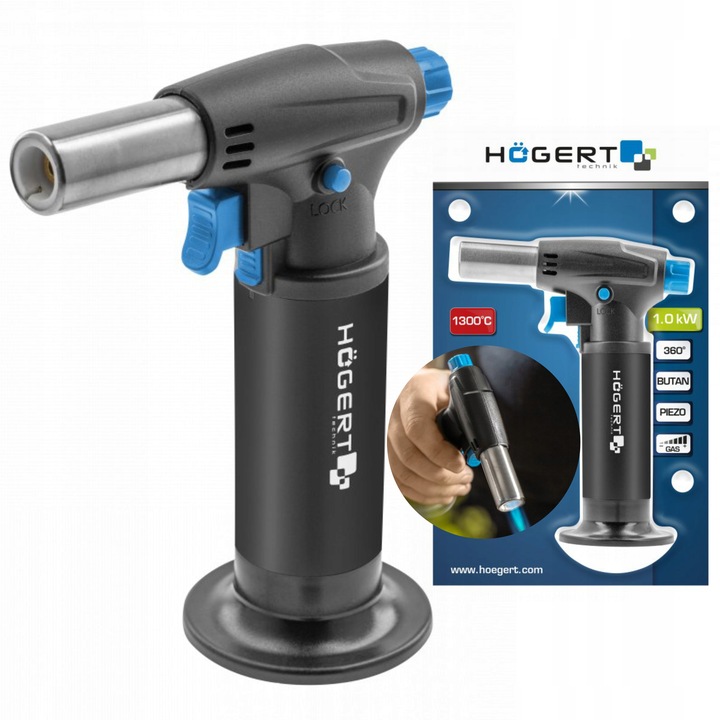 HOGERT PALNIK GAZOWY KUCHENNY DO CREME BRULEE OPALANIA 360-1300°C HT2C509