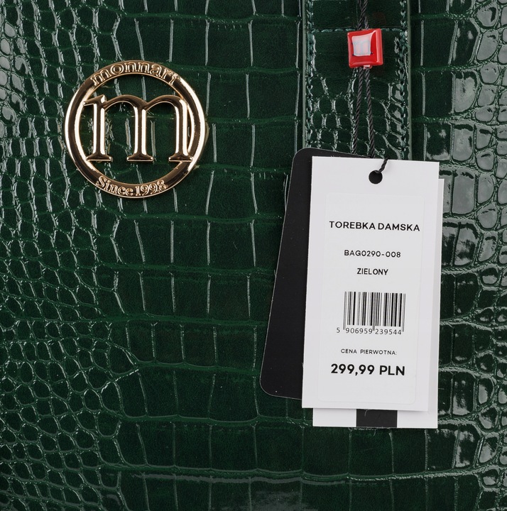 Klasyczna Zielona torba damska MIEJSKA SHOPPER Pojemna MONNARI Aktówka