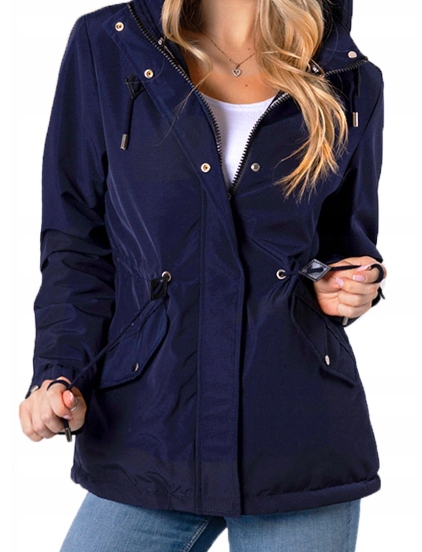 TALIOWANA WIOSENNA Kurtka PARKA z Kapturem 3 KOLORY Przejściowa XL