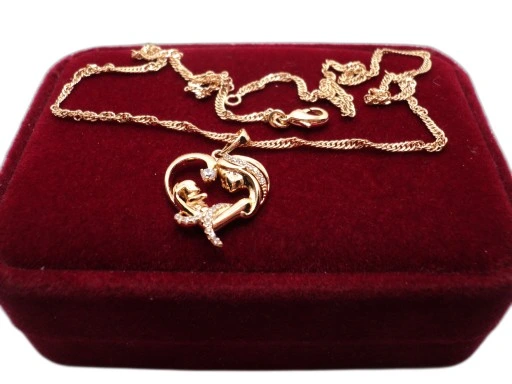 Złoty łańcuszek naszyjnik stal chirurgiczna