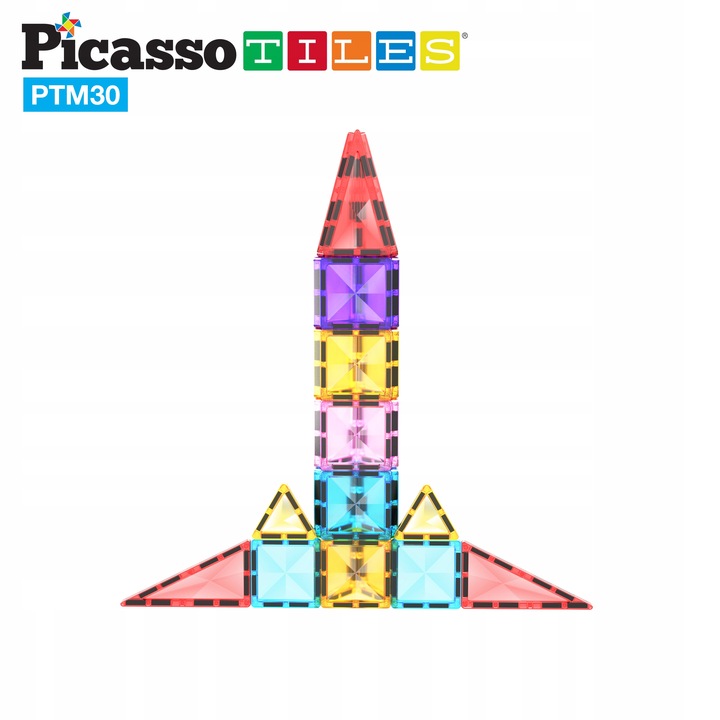 Klocki magnetyczne konstrukcyjne wersja podróżna dla dzieci edukacyjne 30el