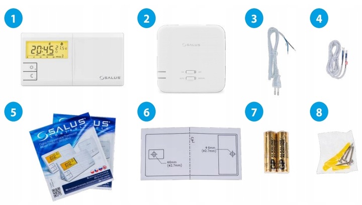 STEROWNIK REGULATOR POKOJOWY BEZPRZEWODOWY 091 FL/RF + KLUCZYK DO GRZEJNIKA