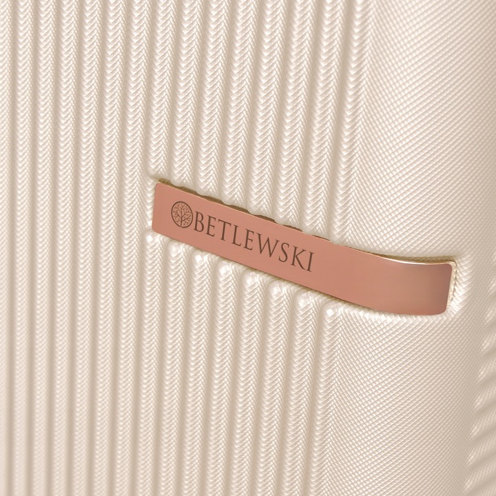 BETLEWSKI Walizka Podróżna duża pojemna na wakacje na kółeczkach stylowa