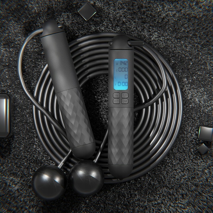 Skakanka z kulkami licznikiem LED regulacją i linką 280cm