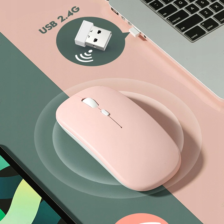 Bezprzewodowa MYSZKA laserowa do komputera DUAL Bluetooth i radio 1600DPI