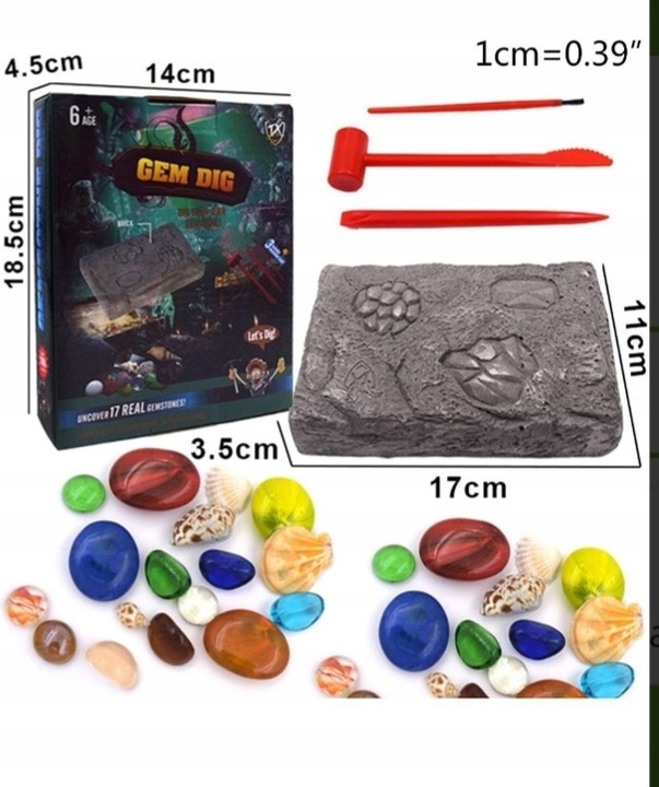 WYKOPALISKA KOPALNIA KRYSZTAŁÓW DIAMENTÓW ZABAWKA ARCHEOLOG ARCHEOLOGICZNE