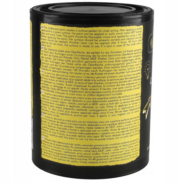 Farba tablicowa czarna do pisania kredą do mebli ścian drewna 1000ml