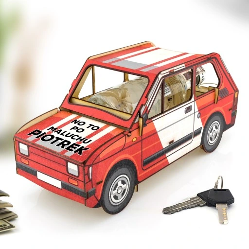 Wódowóz MALUCH kieliszki PREZENT urodziny 30 40 50 stojak na flaszkę + imię