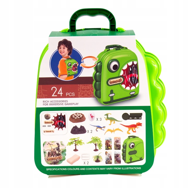 Zestaw Dinozaury w Plecaku - Przenośny Świat Dinozaurów