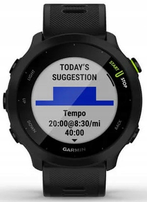Czarny Zegarek sportowy GARMIN Forerunner 55 GPS